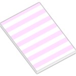 Horizontal Stripes - White and Pale Thistle Violet Large Memo Pads