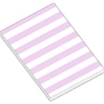Horizontal Stripes - White and Thistle Violet Large Memo Pads