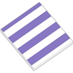 Horizontal Stripes - White and Ube Violet Small Memo Pads