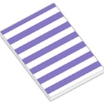Horizontal Stripes - White and Ube Violet Large Memo Pads