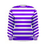 Horizontal Stripes - White and Violet Women s Sweatshirt