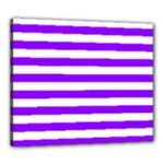 Horizontal Stripes - White and Violet Canvas 24  x 20  (Stretched)