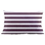 Horizontal Stripes - White and Eggplant Violet Samsung Galaxy Note 4 Case (Black)
