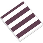 Horizontal Stripes - White and Eggplant Violet Small Memo Pads