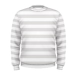 Horizontal Stripes - White and Platinum Gray Men s Sweatshirt