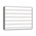 Horizontal Stripes - White and Platinum Gray Deluxe Canvas 14  x 11  (Stretched)