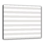 Horizontal Stripes - White and Platinum Gray Canvas 24  x 20  (Stretched)