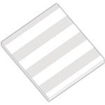 Horizontal Stripes - White and Platinum Gray Small Memo Pads