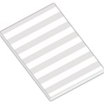 Horizontal Stripes - White and Platinum Gray Large Memo Pads