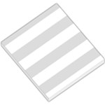 Horizontal Stripes - White and Gainsboro Gray Small Memo Pads