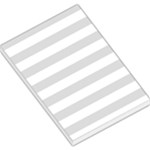 Horizontal Stripes - White and Gainsboro Gray Large Memo Pads