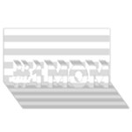 Horizontal Stripes - White and Gainsboro Gray #1 MOM 3D Greeting Cards (8x4)