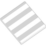 Horizontal Stripes - White and Light Gray Small Memo Pads