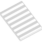 Horizontal Stripes - White and Light Gray Large Memo Pads