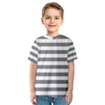 Horizontal Stripes - White and Gray Kid s Sport Mesh Tee
