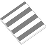 Horizontal Stripes - White and Gray Small Memo Pads