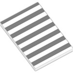 Horizontal Stripes - White and Gray Large Memo Pads