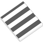 Horizontal Stripes - White and Dark Gray Small Memo Pads
