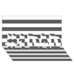 Horizontal Stripes - White and Dark Gray #1 DAD 3D Greeting Card (8x4)