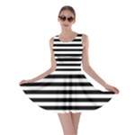 Horizontal Stripes - White and Black Skater Dress