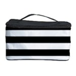 Horizontal Stripes - White and Black Cosmetic Storage Case