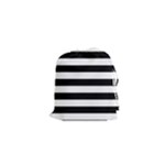 Horizontal Stripes - White and Black Drawstring Pouch (XS)