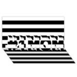 Horizontal Stripes - White and Black #1 MOM 3D Greeting Cards (8x4)