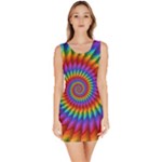 Psychedelic Rainbow Spiral Bodycon Dress