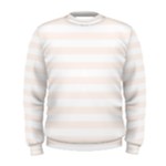 Horizontal Stripes - White and Seashell Men s Sweatshirt