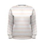 Horizontal Stripes - White and Seashell Women s Sweatshirt