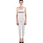 Horizontal Stripes - White and Seashell OnePiece Catsuit
