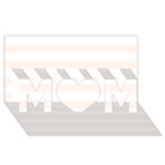 Horizontal Stripes - White and Seashell MOM 3D Greeting Card (8x4)