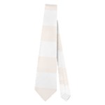 Horizontal Stripes - White and Seashell Necktie (Two Side)