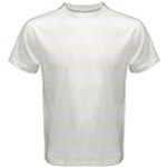 Horizontal Stripes - White and Ivory Men s Cotton Tee