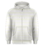 Horizontal Stripes - White and Ivory Men s Zipper Hoodie