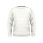 Horizontal Stripes - White and Ivory Kid s Sweatshirt