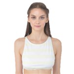 Horizontal Stripes - White and Ivory Tank Bikini Top