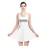 Horizontal Stripes - White and Ivory Reversible Skater Dress