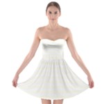 Horizontal Stripes - White and Ivory Strapless Bra Top Dress