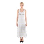 Horizontal Stripes - White and Ivory Full Print Maxi Dress
