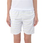 Horizontal Stripes - White and Ivory Women s Basketball Shorts