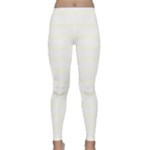 Horizontal Stripes - White and Ivory Yoga Leggings