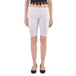 Horizontal Stripes - White and Ivory Yoga Cropped Leggings