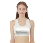 Horizontal Stripes - White and Ivory Women s Sports Bra with Border