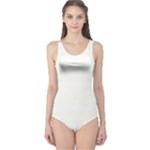 Horizontal Stripes - White and Ivory One Piece Swimsuit