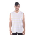 Horizontal Stripes - White and Ivory Men s Basketball Tank Top
