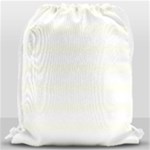 Horizontal Stripes - White and Ivory Drawstring Bag (Large)