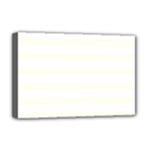 Horizontal Stripes - White and Ivory Deluxe Canvas 18  x 12  (Stretched)