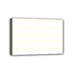 Horizontal Stripes - White and Ivory Mini Canvas 6  x 4  (Stretched)