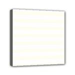 Horizontal Stripes - White and Ivory Mini Canvas 6  x 6  (Stretched)